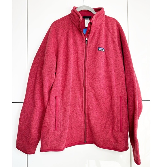 Patagonia Men’s Full Zip Sweater Jacket Red Size XL Regular Fit NWT - Picture 1 of 9